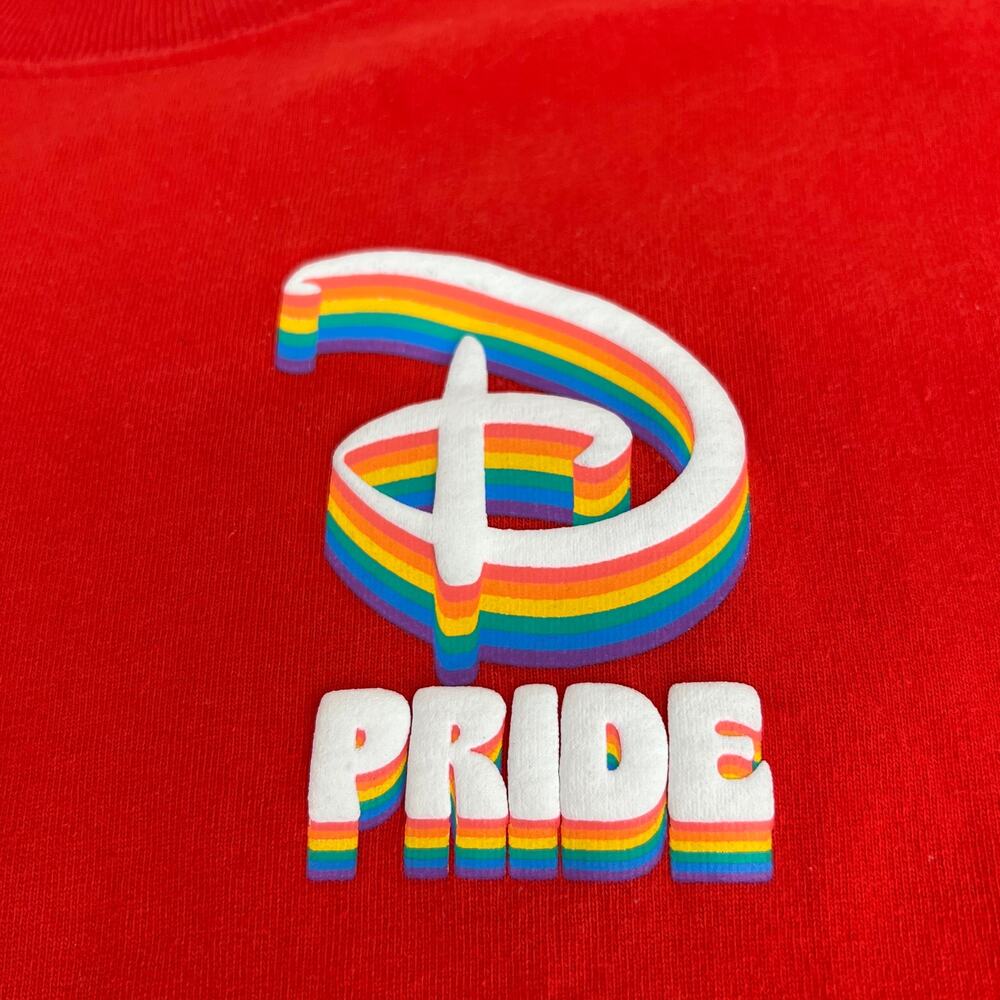 Disney Pride Collection Spirit Jersey Unisex US XXL Red Rainbow LOGO 2025 - Picture 4 of 10